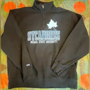 Jansport Vintage Mens Indiana State University Sycamores Quarter Zip XXL Cotton
